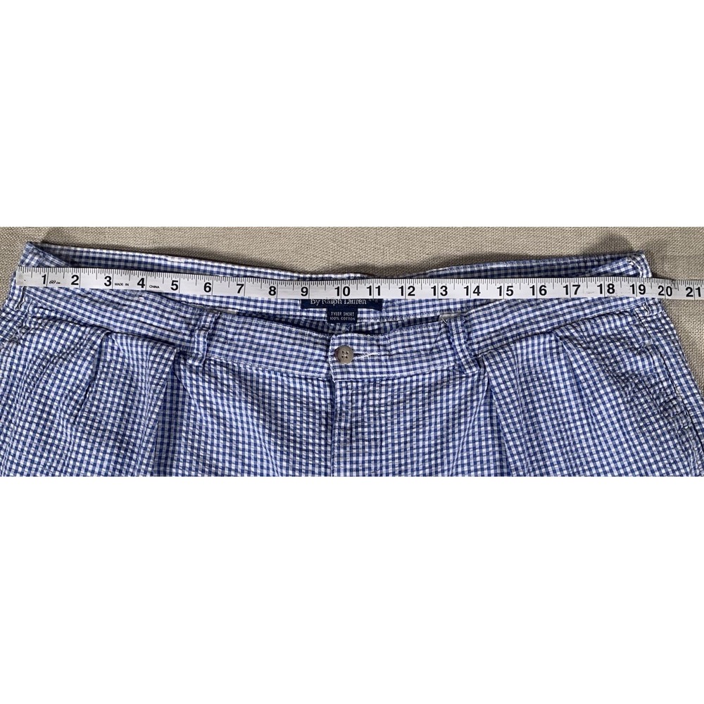 Polo Ralph Lauren Tyler Shorts Seersucker Blue And White Checks Size 38 - Picture 4 of 7